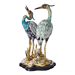 Статуэтка в виде двух птиц из фарфора с бронзовыми элементами Bird of the Garden of Eden варинант исполнения - 3 | Loft Concept в Уфе