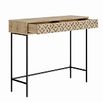 Консоль напольная деревянная с выдвижным ящиком с резным орнаментом HEATON CONSOLE OAK варинант исполнения - 1 | Loft Concept в Уфе