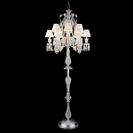 Торшер с 12-ю белыми текстильными абажурами и хрустальными подвесками Lustre Reverie варинант исполнения - 2 | Loft Concept в Уфе