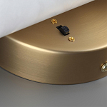 Бра с цилиндрическим плафоном из белого алебастра на круглом основании Латунь Cryptocrystalline Stone варинант исполнения - 3 | Loft Concept в Уфе