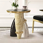 Дизайнерский журнальный стол круглый на 3-х фигурных ножках Cuzadit варинант исполнения - 2 | Loft Concept в Уфе