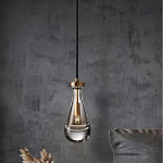 Подвесной светильник в форме капли с прозрачным стеклянным плафоном Dribble варинант исполнения - 1 | Loft Concept в Уфе