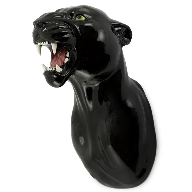 Аксессуар на стену Пантера Abhika LEOPARD HEAD HANGING Черный в Уфе | Loft Concept 