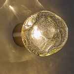 Бра с круглым плафоном из прозрачного стекла с пузырьками воздуха Effervia  варинант исполнения - 11 | Loft Concept в Уфе