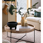 Журнальный стол с круглой деревянной столешницей Urban Style Space варинант исполнения - 5 | Loft Concept в Уфе