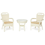 Комплект террасный из ротанга Eloise белый варинант исполнения - 1 | Loft Concept в Уфе