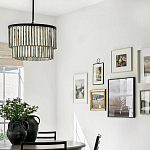 Люстра круглая с подвесками из натурального перламутра Nacre варинант исполнения - 3 | Loft Concept в Уфе