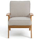 Кресло с каркасом из массива дуба Deniaud Oak Beige Armchair варинант исполнения - 2 | Loft Concept в Уфе