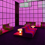 Дизайнерский кофейный стол на круглых ножках Poltronova T02 Pink Coffee Table варинант исполнения - 7 | Loft Concept в Уфе