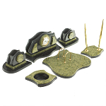 Настольный письменный набор из змеевика из 7-ми элементов Successful Leader варинант исполнения - 2 | Loft Concept в Уфе