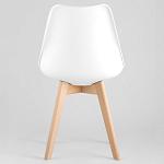 Стул с основой из пластика и мягким сиденьем Arvika White варинант исполнения - 5 | Loft Concept в Уфе