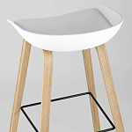 Барный стул на ножках из натурального дерева Boras White варинант исполнения - 6 | Loft Concept в Уфе