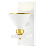 Бра с бело-золотыми плафоном в форме конуса Light Source варинант исполнения - 4 | Loft Concept в Уфе