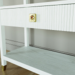 Стеллаж Elsa Dreams White со стеклянными полками и ящиком варинант исполнения - 5 | Loft Concept в Уфе