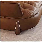 Диван кожаный с каркасом из массива дерева Medieval Furniture варинант исполнения - 3 | Loft Concept в Уфе