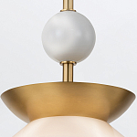 Подвесной светильник латунного цвета с конусовидным белым плафоном Quintiesse варинант исполнения - 4 | Loft Concept в Уфе