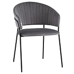 Стул в велюре серого цвета Horizon варинант исполнения - 1 | Loft Concept в Уфе