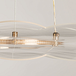 Люстра с прозрачным волнистым плафоном в форме цветка Ethereal Bloom варинант исполнения - 9 | Loft Concept в Уфе