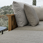 Дизайнерский уличный диван из массива дерева с плетеной спинкой PALINFRASCA Sofa варинант исполнения - 2 | Loft Concept в Уфе