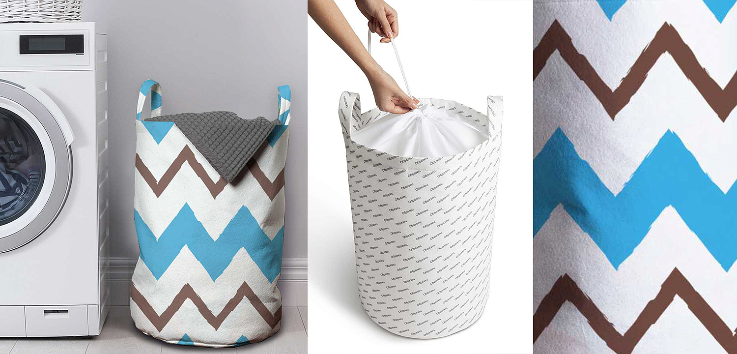 Корзина Blue Zigzag Basket Корзина Blue Zigzag Basket - Loft-Concept в Уфе