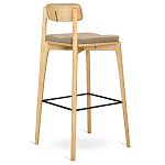 Барный стул из массива ясеня Elegant Ash Shape варинант исполнения - 4 | Loft Concept в Уфе