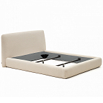 Кровать со съемным бежевым чехлом из ткани букле White Boucle Collection варинант исполнения - 1 | Loft Concept в Уфе