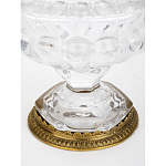 Чаша из прозрачного стекла на ножке с бронзовой ручкой в виде ветки Eden Garden варинант исполнения - 4 | Loft Concept в Уфе