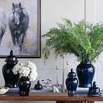 Ваза с крышкой однотонная Высота 31 см Chinoiserie Ceramics варинант исполнения - 3 | Loft Concept в Уфе