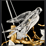 Люстра в виде золотой ветки с цветами и птичками Marvelous Garden варинант исполнения - 10 | Loft Concept в Уфе