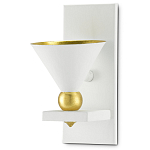 Бра с бело-золотыми плафоном в форме конуса Light Source варинант исполнения - 3 | Loft Concept в Уфе