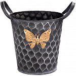 Железное кашпо Gold butterfly design варинант исполнения - 1 | Loft Concept в Уфе