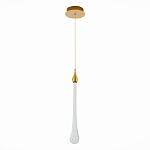 Подвесной светильник с плафоном в форме капли на золотистом каркасе Raindrop варинант исполнения - 3 | Loft Concept в Уфе