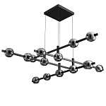 Люстра подвесная черная в сочетании с серыми стеклянными плафонами Embodiment варинант исполнения - 1 | Loft Concept в Уфе