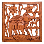 Панно из дерева слов и цветы Panel With Animals варинант исполнения - 1 | Loft Concept в Уфе