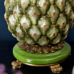 Настольная лампа с каркасом и декором в виде ананаса из фарфора и бронзы Pineapple Lamp варинант исполнения - 3 | Loft Concept в Уфе