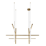 Люстра с 8-ю пересекающимися цилиндрическими плафонами на тонких тросах Trumpet tube варинант исполнения - 4 | Loft Concept в Уфе