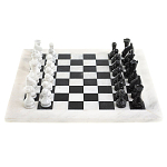 Шахматы классические с белой доской из натурального камня Мрамор Decorative Thematic Chess варинант исполнения - 1 | Loft Concept в Уфе