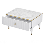 Стол журнальный белый с ящиком Expanses of Beauty варинант исполнения - 2 | Loft Concept в Уфе