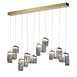 Подвесной светильник линейный с плафонами волнистой формы из фактурного стекла Big Wave варинант исполнения - 3 | Loft Concept в Уфе