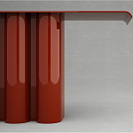 Консоль красная с цилиндрическим основанием Giorgio варинант исполнения - 2 | Loft Concept в Уфе