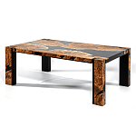 Кофейный Стол River in Autumn Elm Resin Coffee Table варинант исполнения - 4 | Loft Concept в Уфе