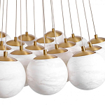 Люстра подвесная круглая с сферическими плафонами из натурального камня Glowing Spheres варинант исполнения - 7 | Loft Concept в Уфе