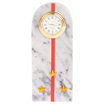Часы погон МВД подарочные настольные из натурального камня Мрамор Military Clock варинант исполнения - 13 | Loft Concept в Уфе