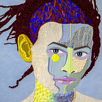 Картина с вышивкой Портрет wall panel People with the yellow ear 2 варинант исполнения - 2 | Loft Concept в Уфе