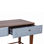 Стол письменный из массива бука с 2-мя ящиками серый Wenge Light варинант исполнения - 4 | Loft Concept в Уфе