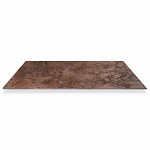 Стол обеденный с коричневой прямоугольной столешницей из керамики на четырех металлических ножках Brown Ceramics варинант исполнения - 2 | Loft Concept в Уфе