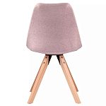 Стул мягкий с высокой спинкой на деревянных ножках Chair Dusty Pink варинант исполнения - 4 | Loft Concept в Уфе