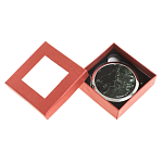 Зеркало карманное двухстороннее круглое из натурального камня Серафинит в подарочной упаковке Silver Stone Mirrors варинант исполнения - 3 | Loft Concept в Уфе