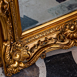 Зеркало настенное золотое с резным орнаментом Classic Ornament Mirror варинант исполнения - 3 | Loft Concept в Уфе