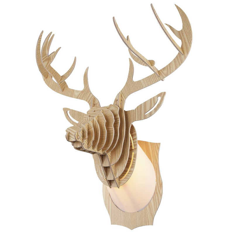 Бра Cardboard Deer Wall Lamp natural Белый Бежевый в Уфе | Loft Concept 